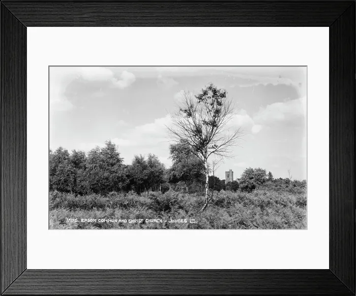 Framed Print : Epsom Common and Christ Church Framed Print : Epsom Common and Christ Church