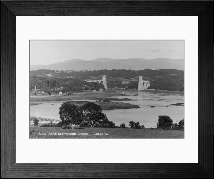 Framed Print : Menai Suspension Bridge Framed Print : Menai Suspension Bridge