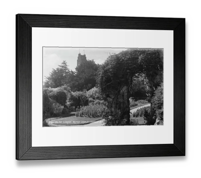 Framed Print : Italian Garden at Ruthin Castle Framed Print : Italian Garden at Ruthin Castle
