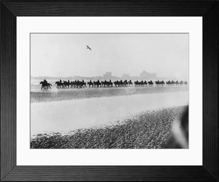 Framed Print : Exercising horses 1916 Framed Print : Exercising horses 1916
