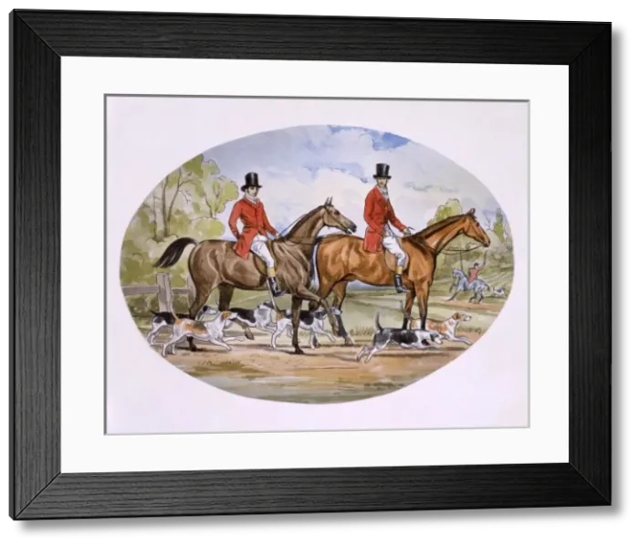 Framed Print : A 19th century hunt Framed Print : A 19th century hunt