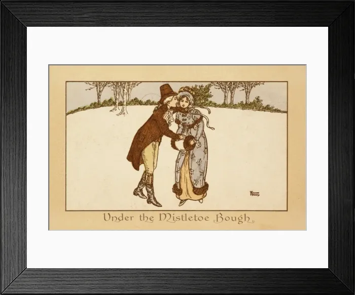 Framed Print : Under the Mistletoe Bough by Florence Hardy Framed Print : Under the Mistletoe Bough by Florence Hardy