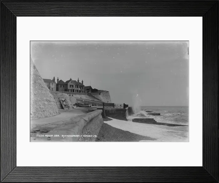 Framed Print : Rough Sea at Rottingdean