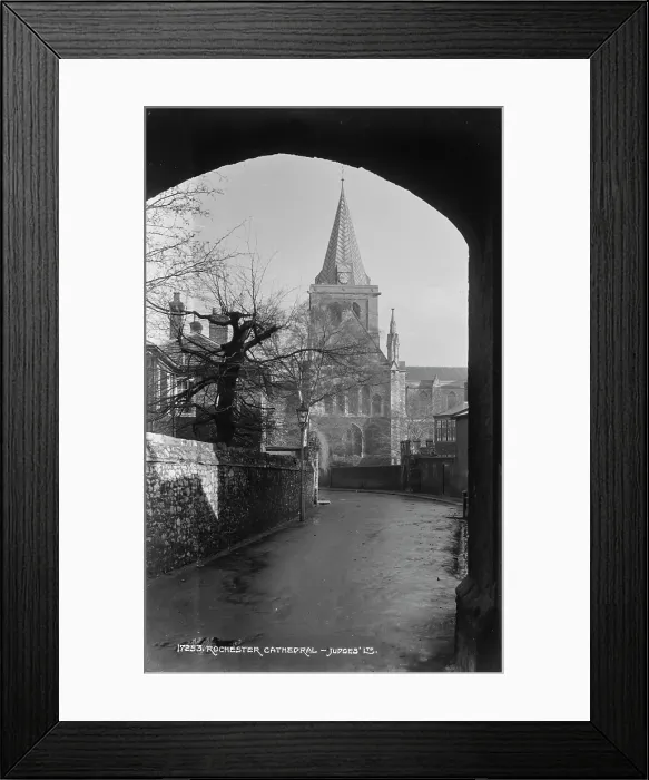 Framed Print : Rochester Cathedral from Judges Lane Framed Print : Rochester Cathedral from Judges Lane
