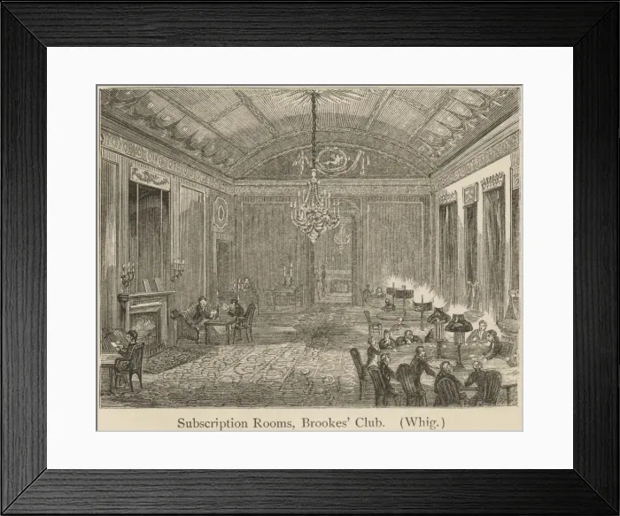 Framed Print : The Subscription Rooms, Brookes Club(Whig) Framed Print : The Subscription Rooms, Brookes Club(Whig)