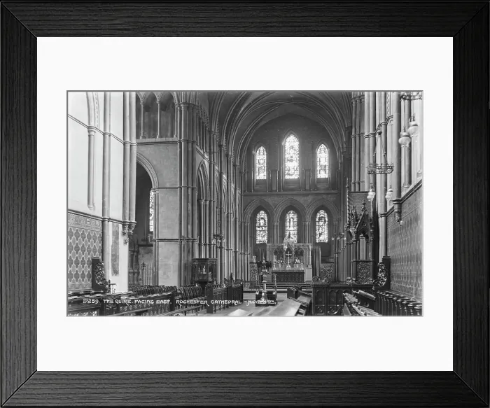 Framed Print : The Quire Facing East, Rochester Cathedral Framed Print : The Quire Facing East, Rochester Cathedral