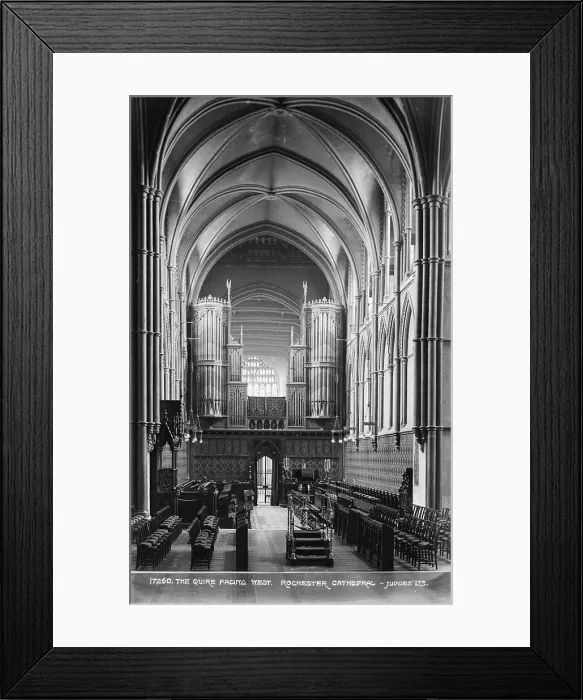 Framed Print : The Quire Facing West, Rochester Cathedral Framed Print : The Quire Facing West, Rochester Cathedral