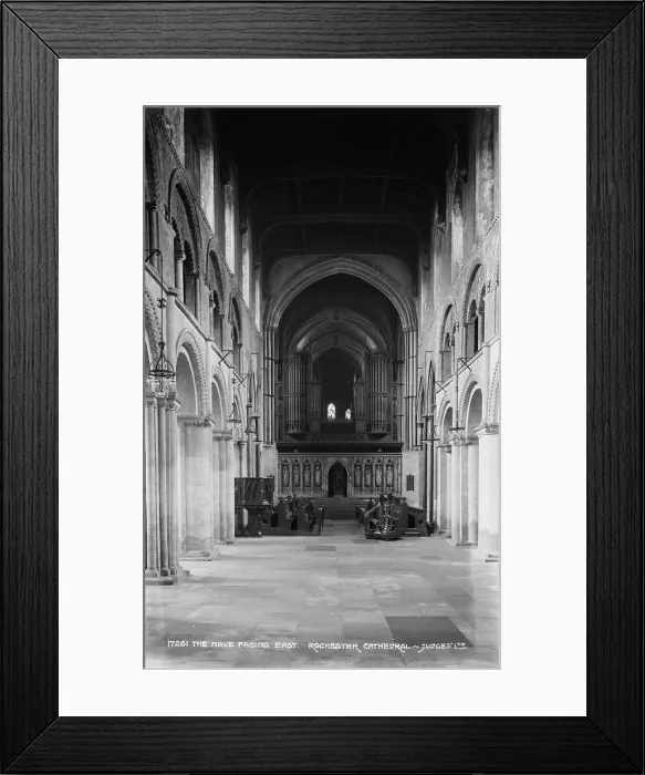 Framed Print : The Nave Facing East, Rochester Cathedral Framed Print : The Nave Facing East, Rochester Cathedral