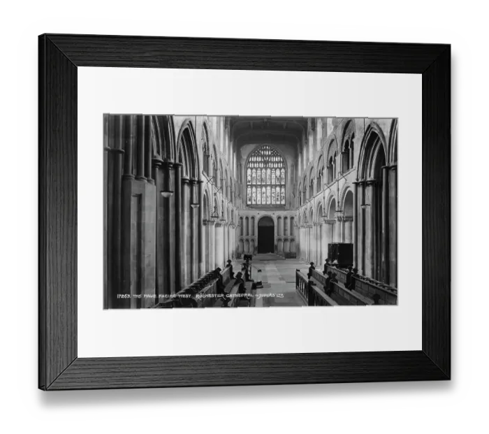Framed Print : The Nave Facing West, Rochester Cathedral Framed Print : The Nave Facing West, Rochester Cathedral