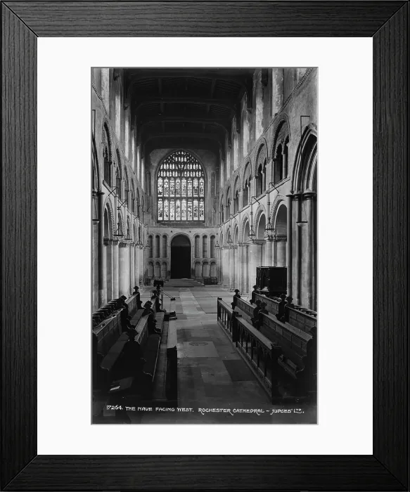 Framed Print : The Nave Facing West, Rochester Cathedral Framed Print : The Nave Facing West, Rochester Cathedral