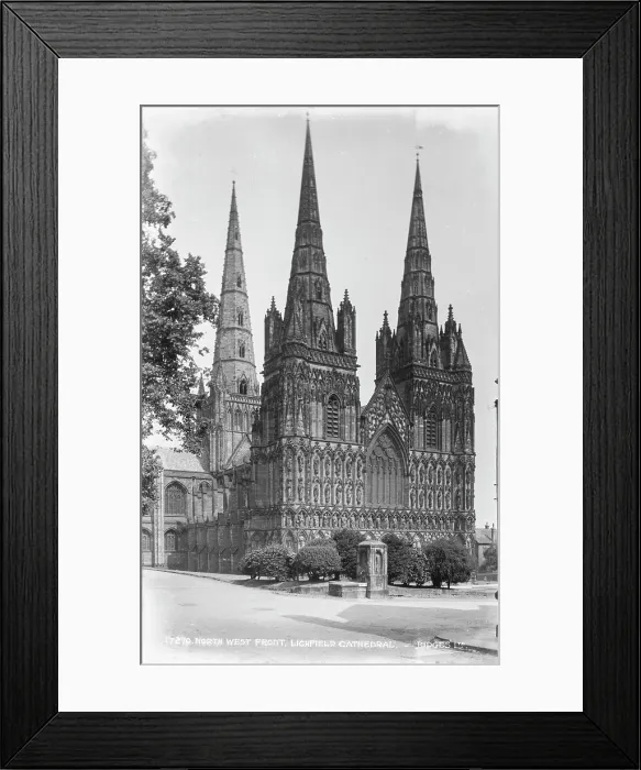 Framed Print : Northwest Front of Lichfield Cathedral Framed Print : Northwest Front of Lichfield Cathedral