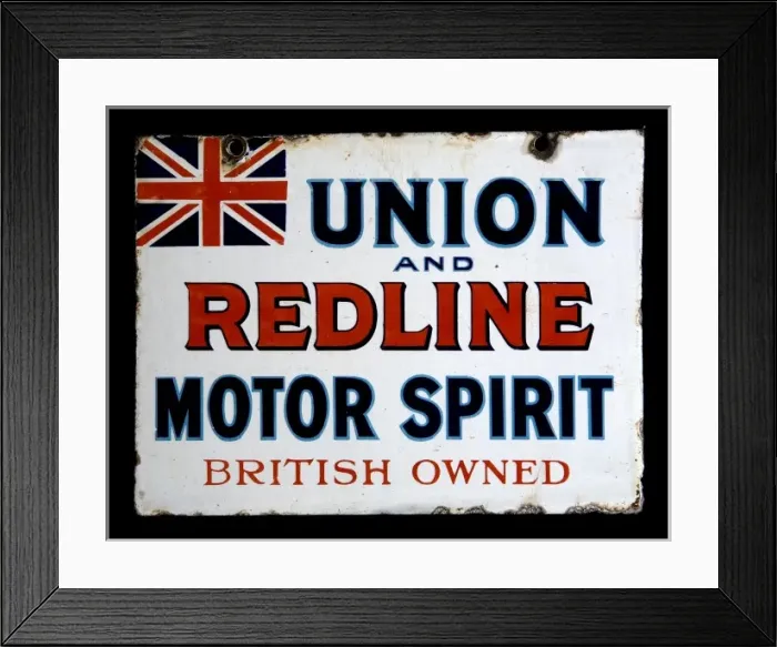 Framed Print : Sign for Union and Redline Motor Spirit Framed Print : Sign for Union and Redline Motor Spirit