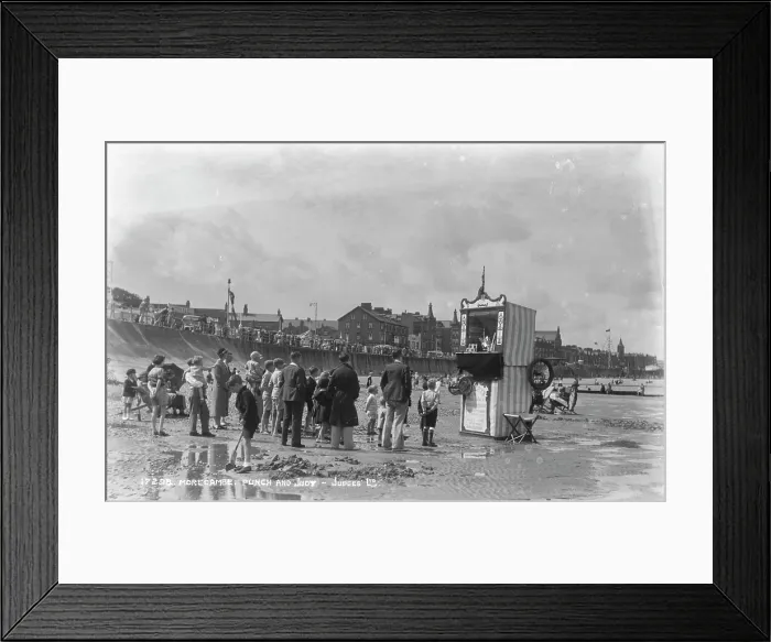 Framed Print : Punch and Judy Show at the Beach