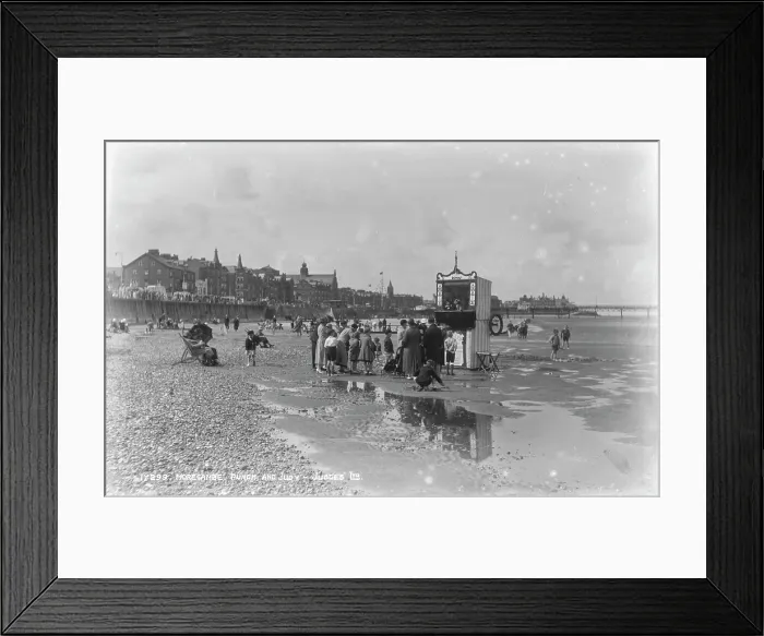 Framed Print : Punch and Judy Show at Morecambe Beach Framed Print : Punch and Judy Show at Morecambe Beach