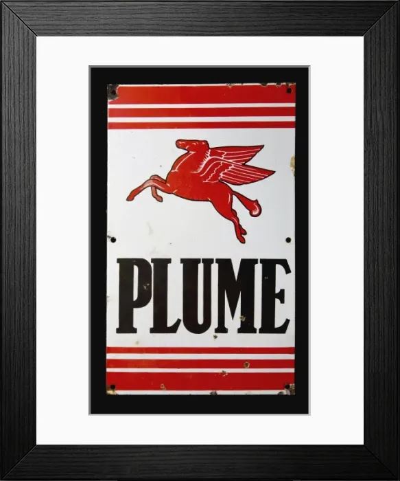 Framed Print : Plume Oil sign Framed Print : Plume Oil sign
