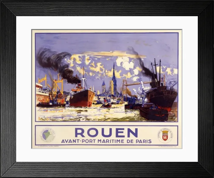Framed Print : Port of Rouen Framed Print : Port of Rouen