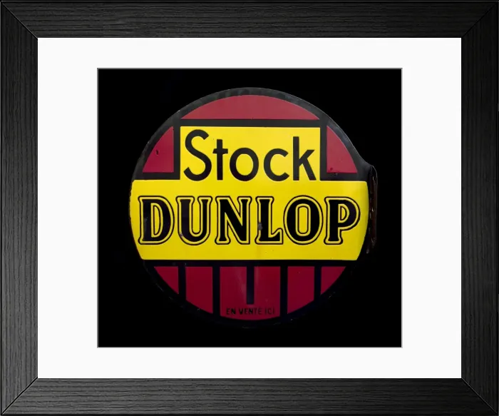 Framed Print : Circular sign for Stock Dunlop Framed Print : Circular sign for Stock Dunlop