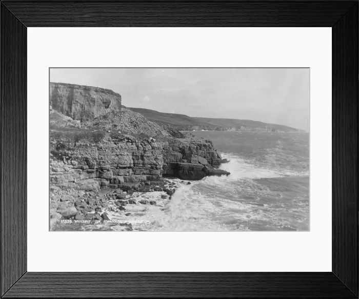 Framed Print : Coastal Cliffs at Swanage