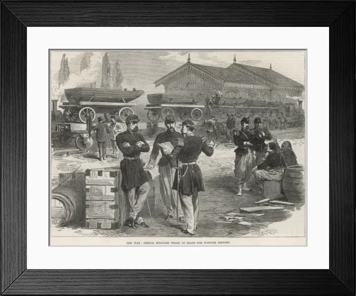 Framed Print : Franco-Prussian War / French military train Framed Print : Franco-Prussian War / French military train