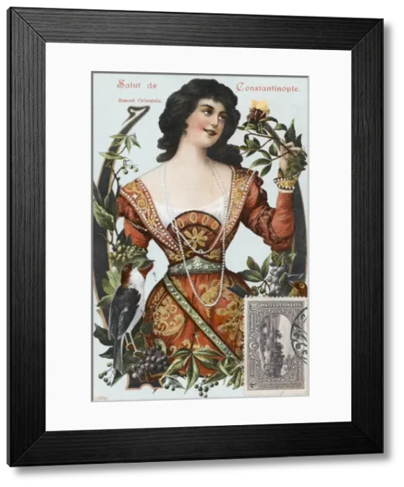 Framed Print : Oriental Turkish Beauty from Constantinople Framed Print : Oriental Turkish Beauty from Constantinople