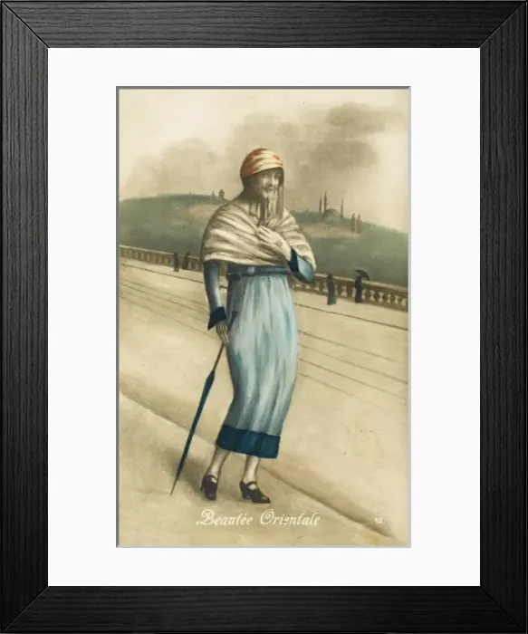 Framed Print : Turkish girl on a bridge over the Golden Horn Framed Print : Turkish girl on a bridge over the Golden Horn