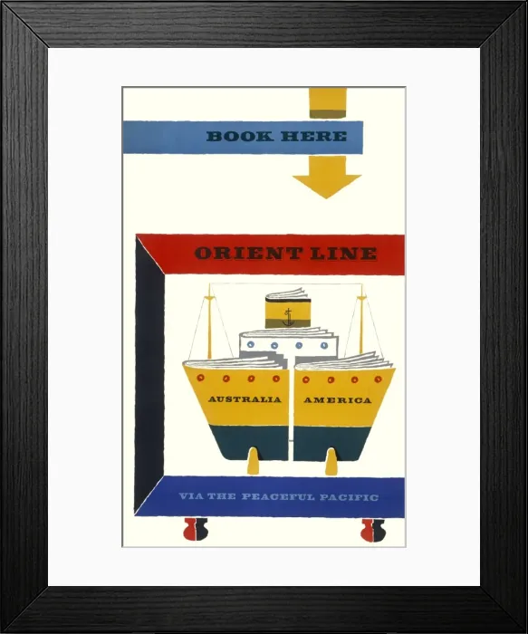 Framed Print : Poster advertising the Orient Line Framed Print : Poster advertising the Orient Line