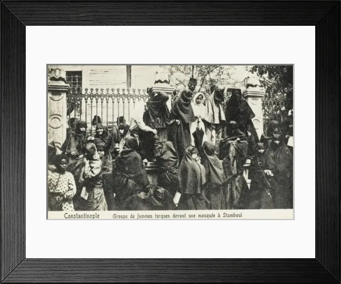 Framed Print : Turkish women outside the Mosque Framed Print : Turkish women outside the Mosque