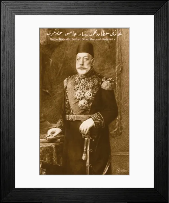 Framed Print : Sultan Mehmed V Reshad of Turkey Framed Print : Sultan Mehmed V Reshad of Turkey