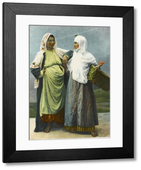 Framed Print : Two Bohemian Peasant Women in Conversation Framed Print : Two Bohemian Peasant Women in Conversation