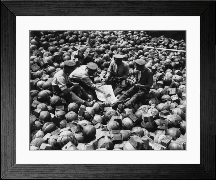 Framed Print : Mortar pile 1916 Framed Print : Mortar pile 1916