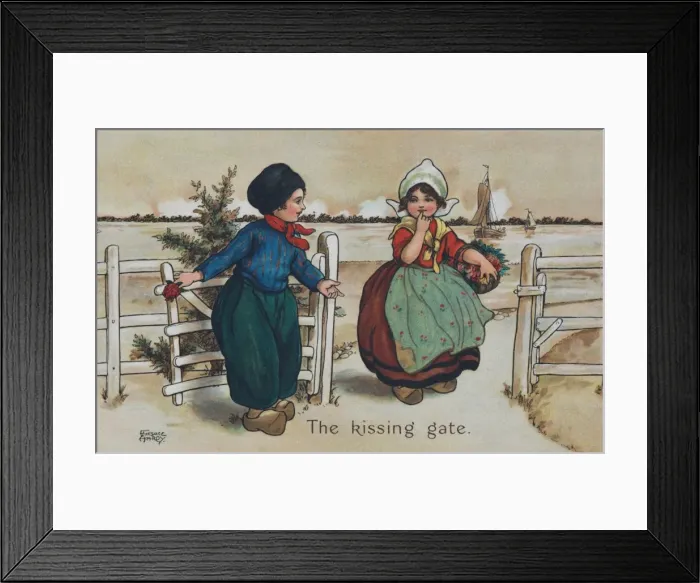Framed Print : The kissing gate by Florence Hardy Framed Print : The kissing gate by Florence Hardy