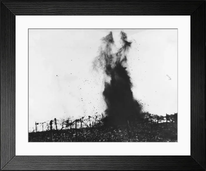 Framed Print : Destroying barbed wire 1916 Framed Print : Destroying barbed wire 1916