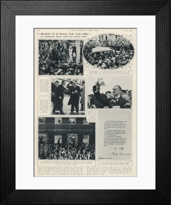 Framed Print : I believe it is peace for our time Framed Print : I believe it is peace for our time