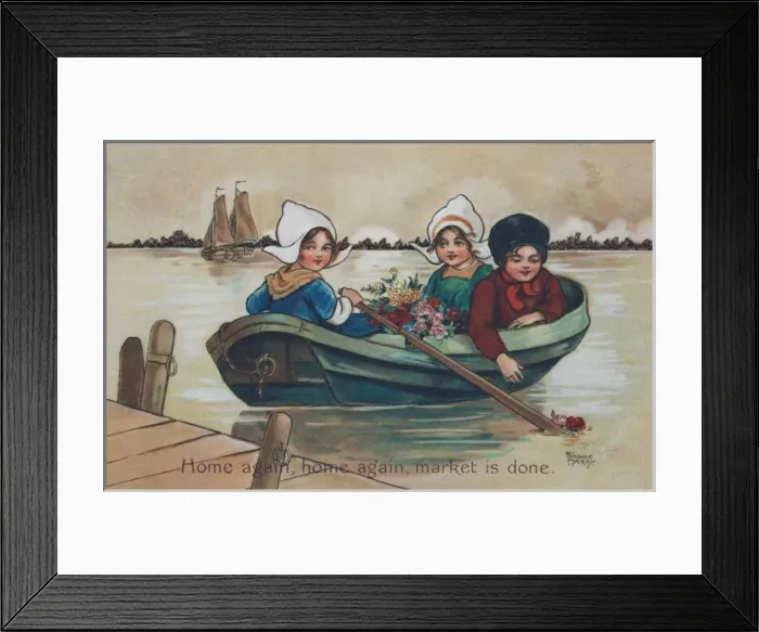 Framed Print : Home again, home again market is done by Florence hardy Framed Print : Home again, home again market is done by Florence hardy