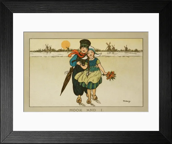 Framed Print : A boy and a girl holding hands by Florence Hardy Framed Print : A boy and a girl holding hands by Florence Hardy