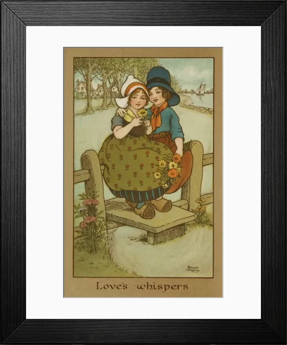 Framed Print : Lovess Whispers by Florence Hardy Framed Print : Lovess Whispers by Florence Hardy