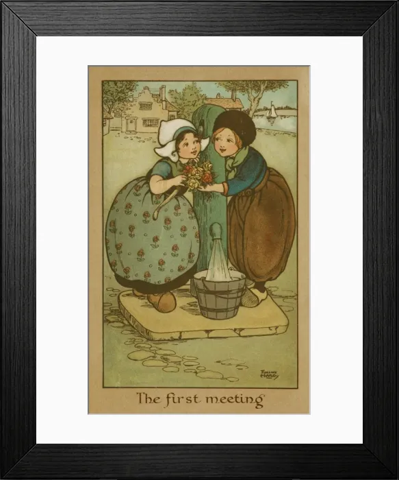 Framed Print : The first meeting by Florence Hardy Framed Print : The first meeting by Florence Hardy