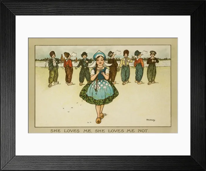 Framed Print : A young girl and her admirers by Florence Hardy Framed Print : A young girl and her admirers by Florence Hardy