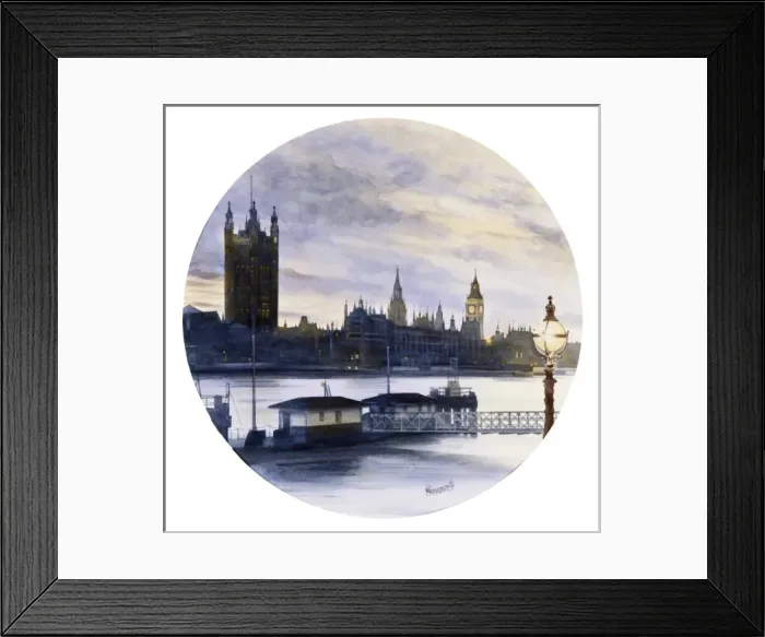 Framed Print : The Houses of Parliament - Evening