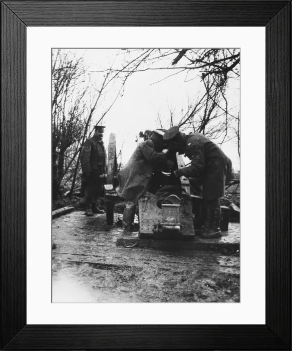 Framed Print : Gun inspection 1915 Framed Print : Gun inspection 1915