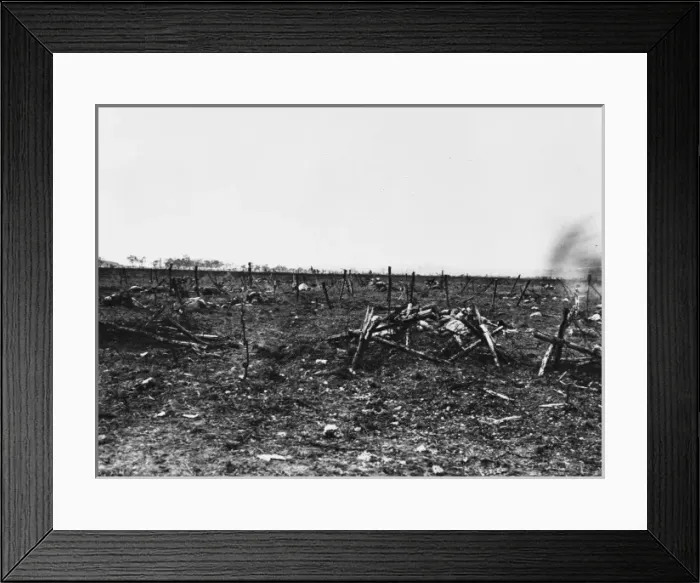Framed Print : Captured German trench 1915 Framed Print : Captured German trench 1915