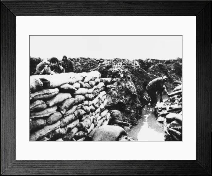 Framed Print : In the trenches 1915 Framed Print : In the trenches 1915