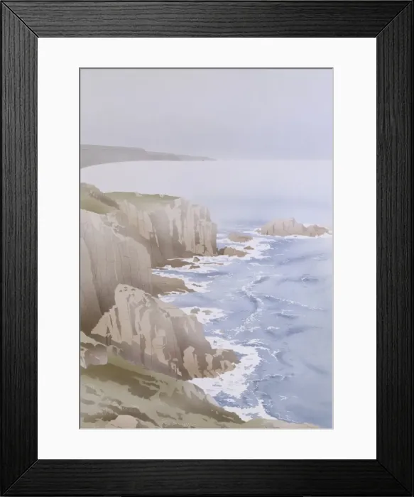 Framed Print : Coastal scene - cliffs Framed Print : Coastal scene - cliffs