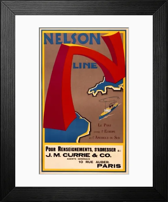 Framed Print : Nelson Line poster Framed Print : Nelson Line poster