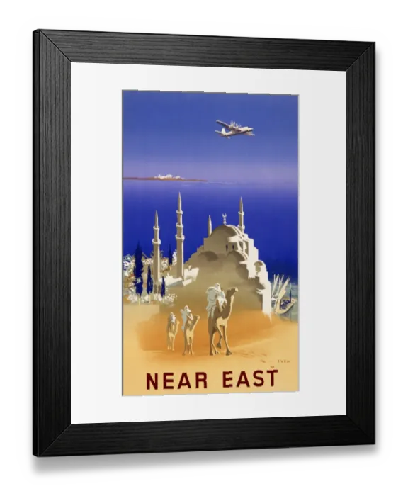 Framed Print : Near East travel poster Framed Print : Near East travel poster