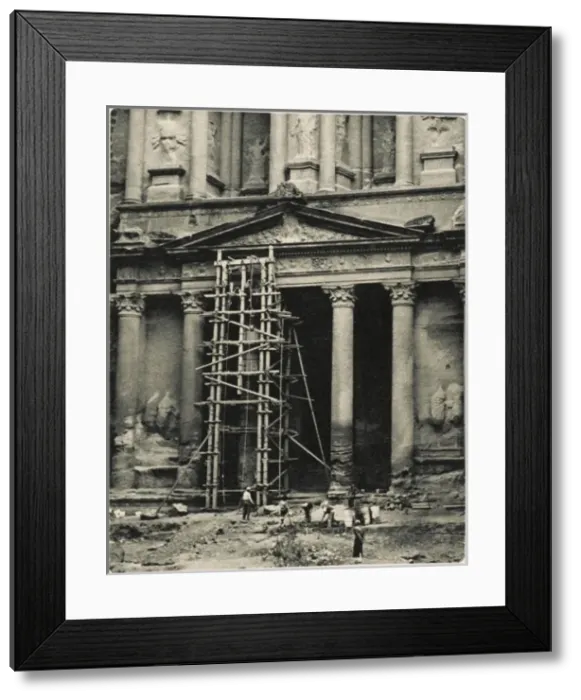 Framed Print : Petra repairs 1962, Jordan Framed Print : Petra repairs 1962, Jordan
