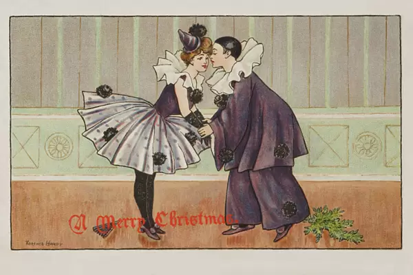 Pierrot and Pierrette at Christmas by Florence Hardy