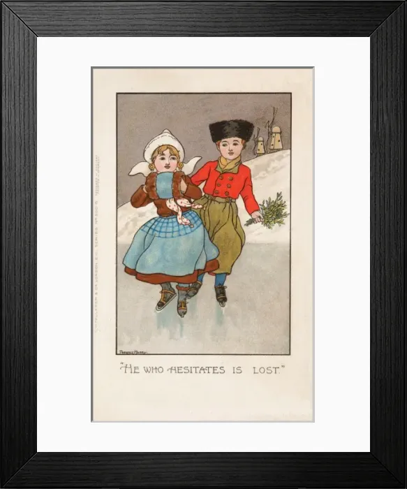 Framed Print : He who Hesitates is Lost by Florence Hardy Framed Print : He who Hesitates is Lost by Florence Hardy