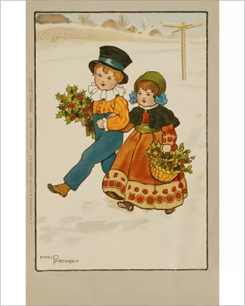 Children in the Snow by Ethel Parkinson
