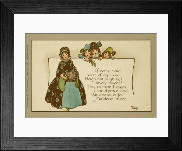 Framed Print : A maid and her poem by Florence Hardy Framed Print : A maid and her poem by Florence Hardy